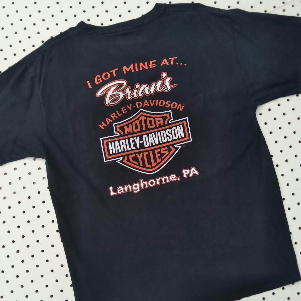 Harley Davidson shirt slightly faded size large